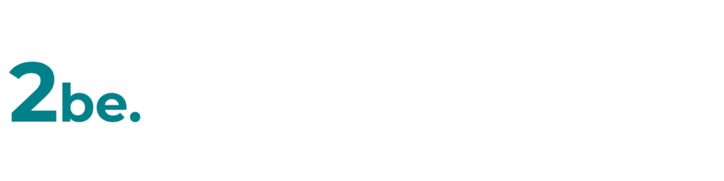 Livraria Lello Porto logo with "2be." on the left in teal and white.